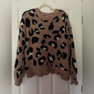Cheetah print sweater! Never Worn, with original tags